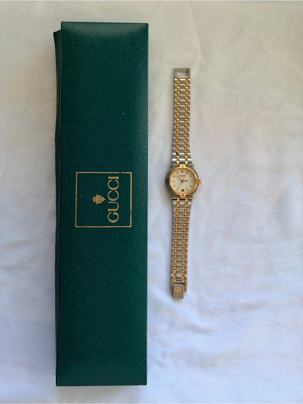 Gucci Two-Tone Gold and Silver Women's Bracelet Watch